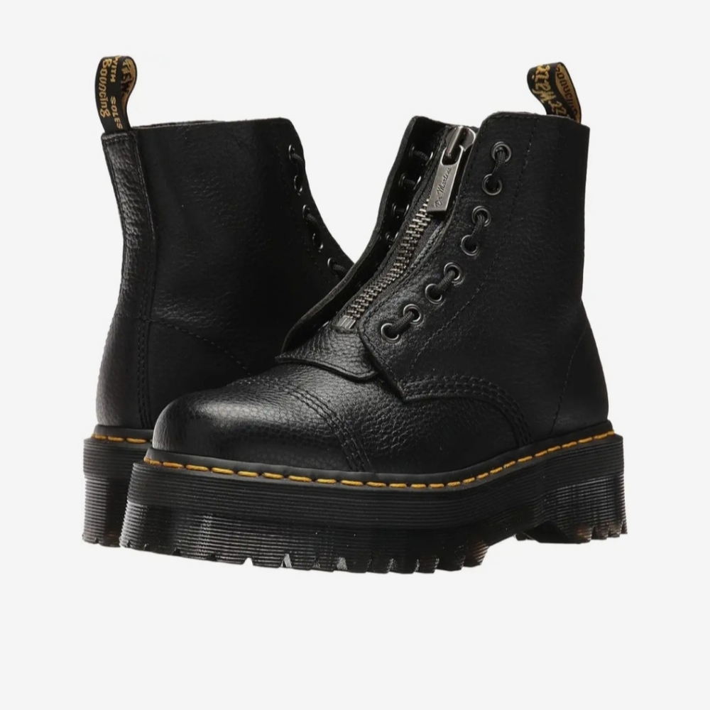 dr martens sinclair platform boots milled napa leather